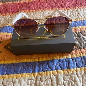 Stylish Gold and White Sunglasses